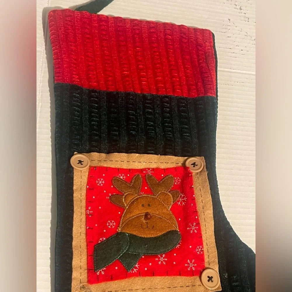 Festive Red‎ and Black Holiday Stocking